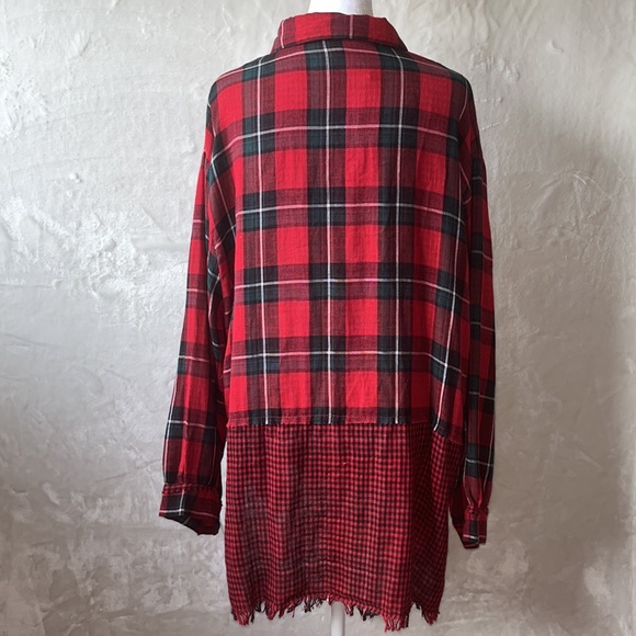 ✅Red Gingham Print Tunic - Picture 6 of 8
